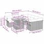 Preview: 11-teiliges Garten-Esszimmer-Set mit Kissen Beige Poly Rattan Akazie