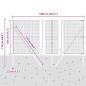 Preview: Drahtzaun mit 7 Posten 1,2x10 m Verzinkter Stahl