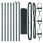 Preview: Zaunpfosten Set Set mit 2 Grün Metall 10 x 0.5 m Langlebig