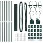 Preview: Zaunpfosten-Set 2er Set Grün Stahl, PVC 10 x 1 m Robust