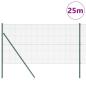 Preview: Schweißdrahtzaun mit 13 Pfosten Grün 1.4x25 m Stahl