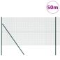 Preview: Schweißdrahtzaun mit 13 Pfosten Grün 1x50 m Stahl
