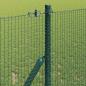 Preview: Geschweißter Drahtzaun mit 13 Pfosten Grün 1,4x50 m Stahl