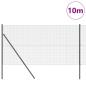 Preview: Graues Zaunpfosten-Set Set aus 2 Grau Metall 10 x 1 m Langlebig