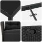 Preview: 7-teiliges Garten-Dining-Set Schwarz Poly-Rattan