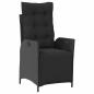 Preview: 7-teiliges Garten-Dining-Set Schwarz Poly-Rattan