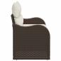 Preview: 2-Sitzer Garten-Sofa mit Stauraum & Kissen Braun Poly-Rattan