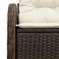 Preview: 2-Sitzer Garten-Sofa mit Stauraum & Kissen Braun Poly-Rattan