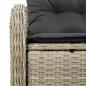 Preview: 2-Sitzer Gartensofa mit Stauraum und Kissen Hellgrau Poly Rattan