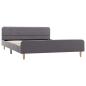 Preview: Bettgestell Hellgrau Stoff 160x200 cm