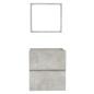 Preview: Badschrank mit Spiegel Betongrau Holzwerkstoff