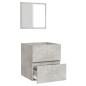 Preview: Badschrank mit Spiegel Betongrau Holzwerkstoff