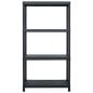 Preview: Lagerregale 5 Stk. Schwarz 60 x 30 x 138 cm Kunststoff