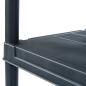 Preview: Lagerregale 5 Stk. Schwarz 60 x 30 x 138 cm Kunststoff