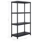 Preview: Lagerregale 5 Stk. Schwarz 60 x 30 x 138 cm Kunststoff