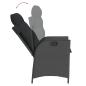 Preview: 7-tlg. Garten-Essgruppe mit Kissen Schwarz Poly Rattan