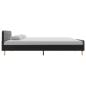 Preview: Bettgestell Dunkelgrau Sackleinen 120x200 cm