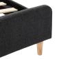 Preview: Bettgestell Dunkelgrau Sackleinen 120x200 cm