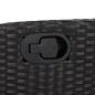 Preview: 9-tlg. Garten-Essgruppe mit Kissen Schwarz Poly Rattan