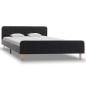 Preview: Bettgestell Dunkelgrau Sackleinen 160x200 cm
