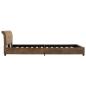 Preview: Bettgestell Braun Wildleder-Optik 140 × 200 cm