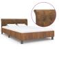 Preview: Bettgestell Braun Wildleder-Optik 140 × 200 cm