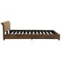 Preview: Bettgestell Braun Wildleder-Optik 180 × 200 cm