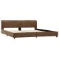 Preview: Bettgestell Braun Wildleder-Optik 180 × 200 cm