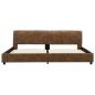 Preview: Bettgestell Braun Wildleder-Optik 180 × 200 cm