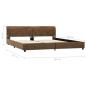 Preview: Bettgestell Braun Wildleder-Optik 180 × 200 cm