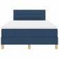 Preview: Boxspringbett mit Matratze Blau 120x200 cm Stoff