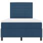 Preview: Boxspringbett mit Matratze Blau 120x200 cm Stoff