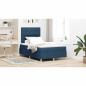 Preview: Boxspringbett mit Matratze Blau 120x200 cm Stoff