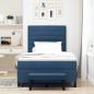 Preview: Boxspringbett mit Matratze & Bank Blau 120x200 cm Stoff