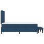 Preview: Boxspringbett mit Matratze & Bank Blau 120x200 cm Stoff