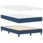 Preview: Boxspringbett mit Matratze & Bank Blau 120x200 cm Stoff