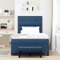 Preview: Boxspringbett mit Matratze & Bank Blau 120x200 cm Stoff
