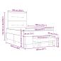 Preview: Boxspringbett mit Matratze & Bank Blau 120x200 cm Stoff