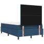 Preview: Boxspringbett mit Matratze & Bank Blau 120x200 cm Stoff