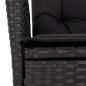 Preview: 9-tlg. Garten-Essgruppe mit Kissen Schwarz Poly Rattan