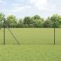 Preview: ARDEBO.de - geschweißter Drahtzaun mit 13 Pfosten Grau 1x50 m Stahl
