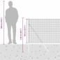 Preview: geschweißter Drahtzaun mit 13 Pfosten Grau 1x50 m Stahl