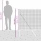 Preview: Schweißdrahtzaun mit 13 Pfosten Grau 1.2x50 m Stahl