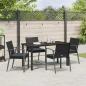 Preview: Set aus 3 Schwarz PE-Rattan, Stahl 56,5x57x83 cm Langlebig