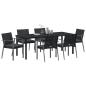 Preview: Set aus 4 Schwarz PE-Rattan 56,5 x 57 x 83 cm Haltbar