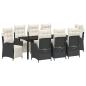 Preview: ARDEBO.de - 9-teiliges Garten-Dining-Set Schwarz Poly-Rattan