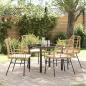 Preview: ARDEBO.de - 5-teiliges Garten-Ess-Set mit Kissen in Braun Poly-Rattan