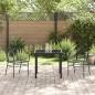Preview: 3-teiliges Garten-Essenset Schwarz Poly Rattan