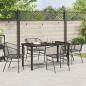 Preview: Set aus 3 Schwarz PE-Rattan, pulverbeschichteter Stahl
