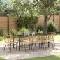 Preview: ARDEBO.de - Garten Essgruppe 9 stk. Braun Poly-Rattan
